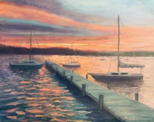 Sailboats- Harbor Sunset